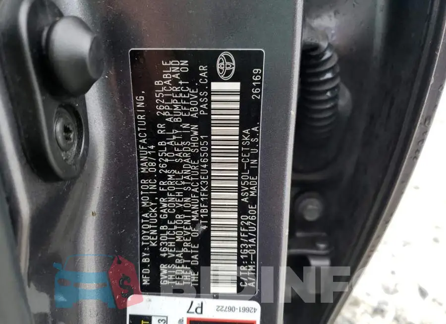 4T1BF1FK3EU465051 Photo# 12