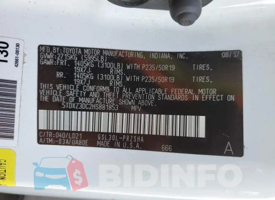 5TDXZ3DC2HS881853 Photo# 13