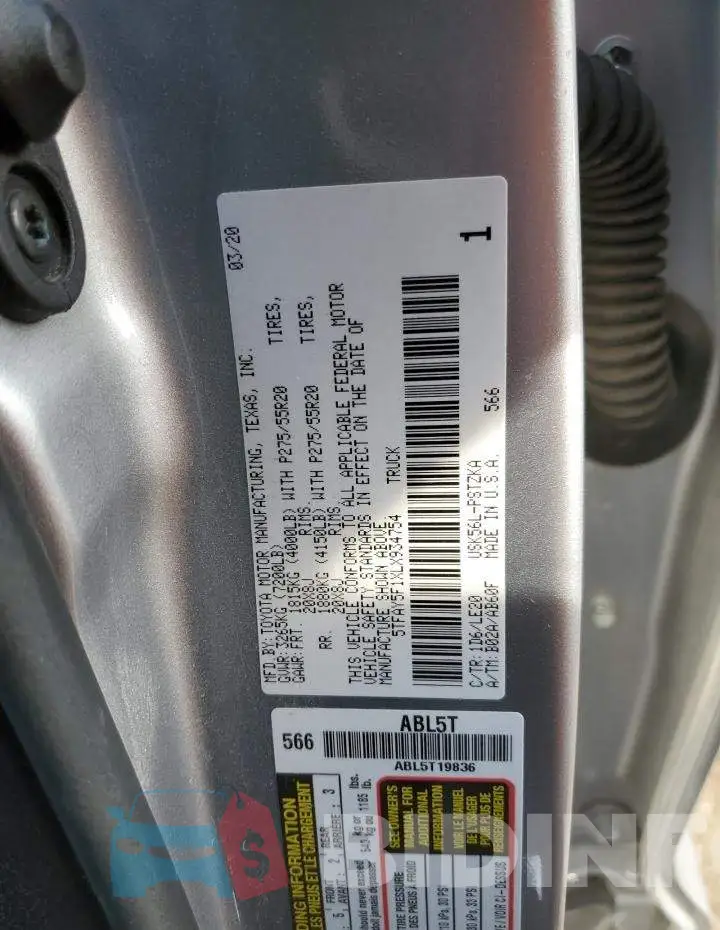 5TFAY5F1XLX934754 Photo# 12