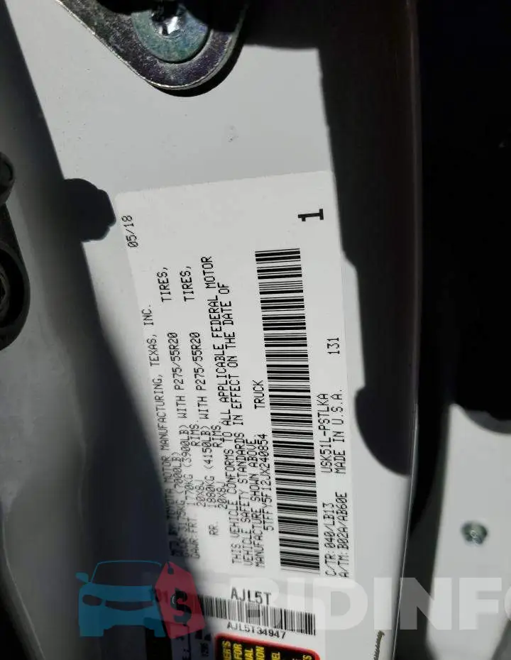 5TFFY5F12JX240854 Photo# 12