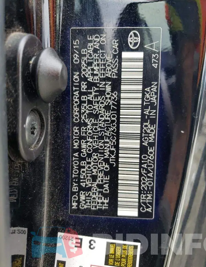 JTKJF5C73GJ017736 Photo# 12