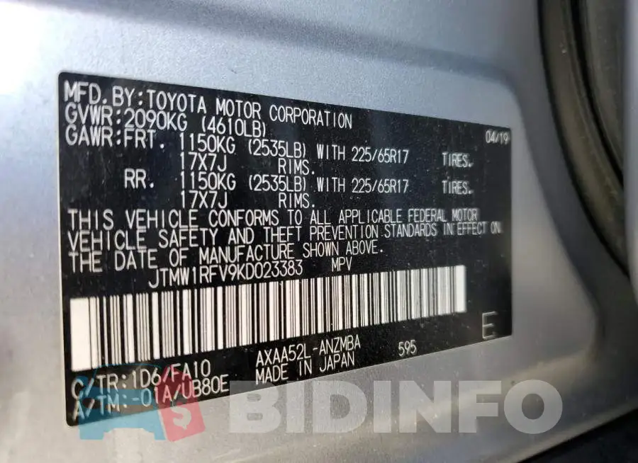 JTMW1RFV9KD023383 Photo# 12