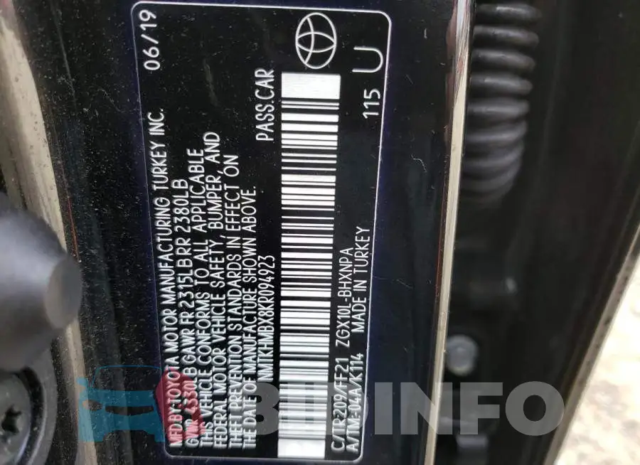 NMTKHMBX8KR094923 Photo# 12