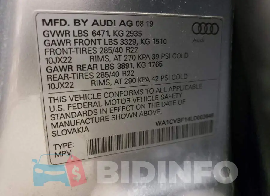 WA1CVBF14LD003646 Photo# 14