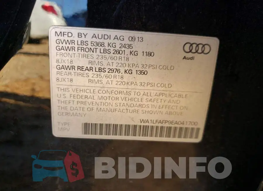 WA1LFAFP9EA041700 Photo# 10