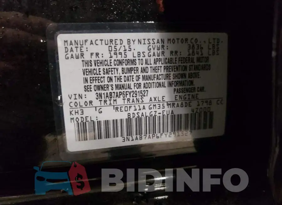 3N1AB7AP6FY291527 Photo# 12