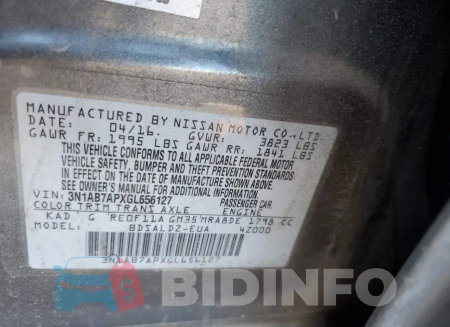 3N1AB7APXGL656127 Photo# 12