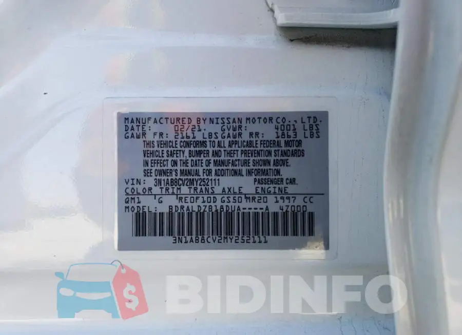 3N1AB8CV2MY252111 Photo# 12