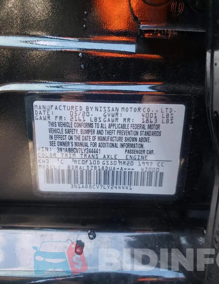 3N1AB8CV7LY244441 Photo# 13