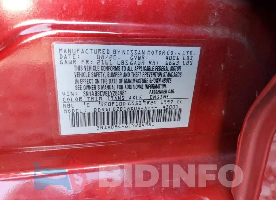 3N1AB8CV8LY284981 Photo# 12