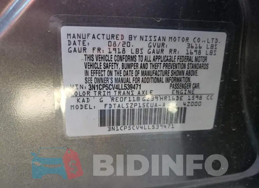 3N1CP5CV4LL539471 Photo# 13