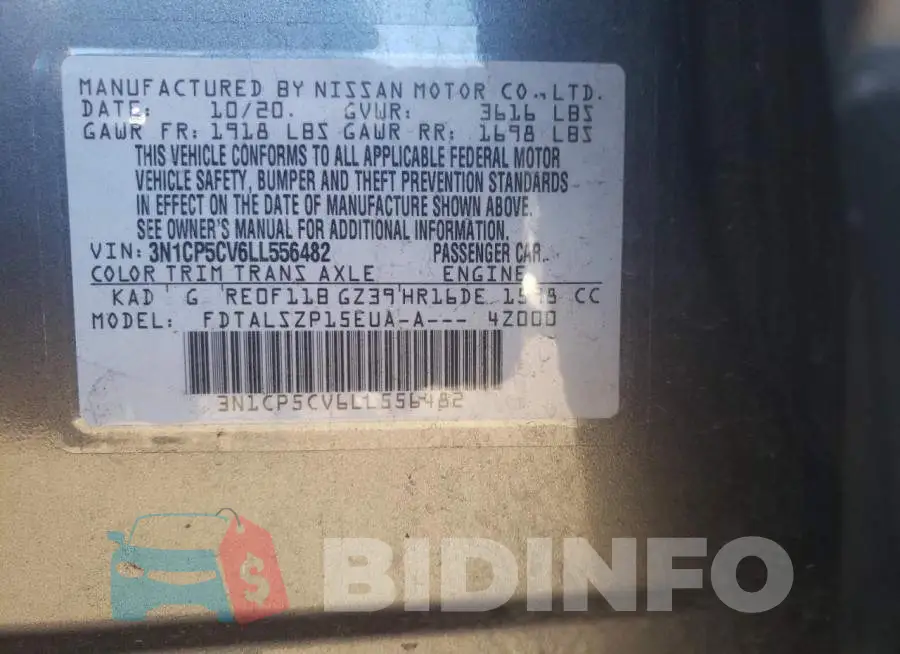 3N1CP5CV6LL556482 Photo# 13