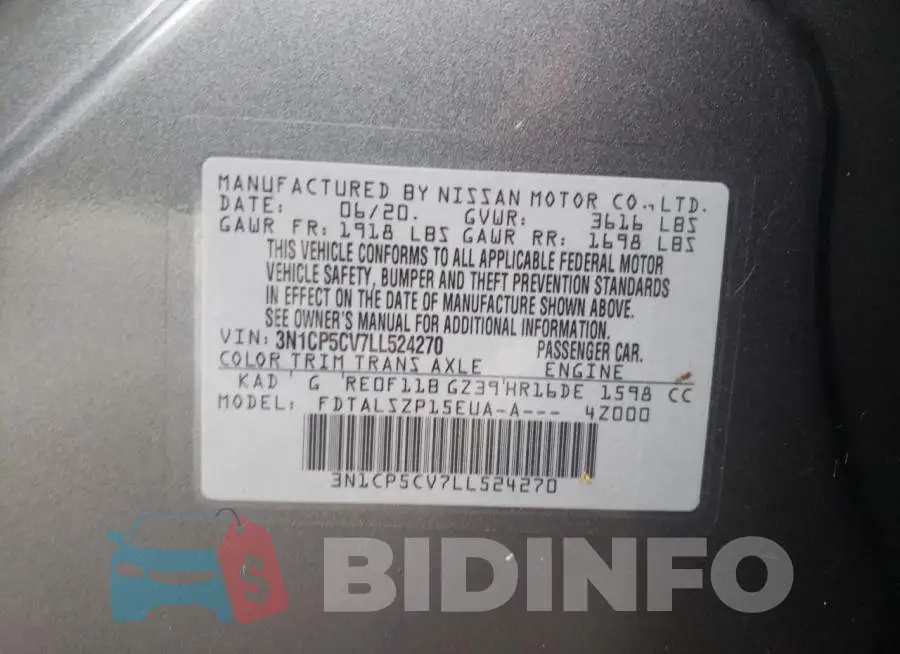 3N1CP5CV7LL524270 Photo# 10