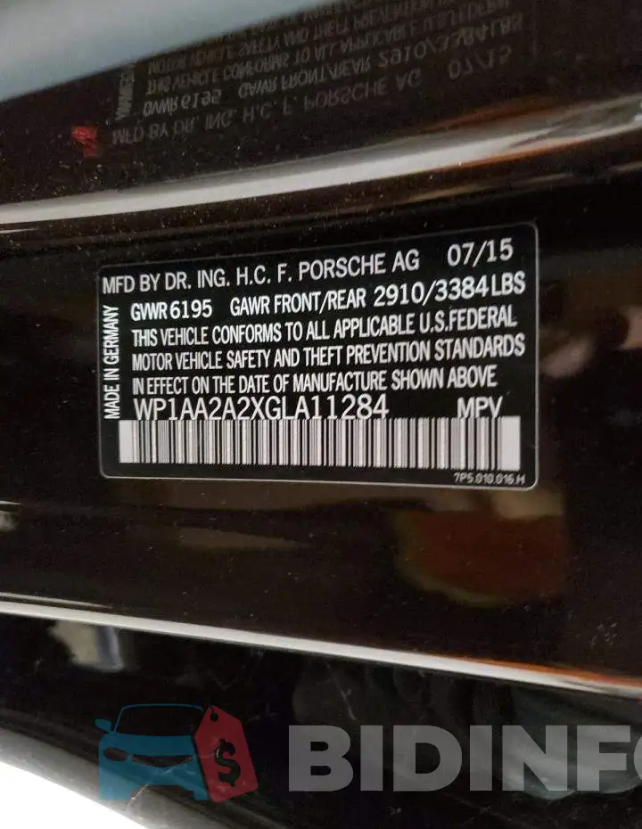 WP1AA2A2XGLA11284 Photo# 12