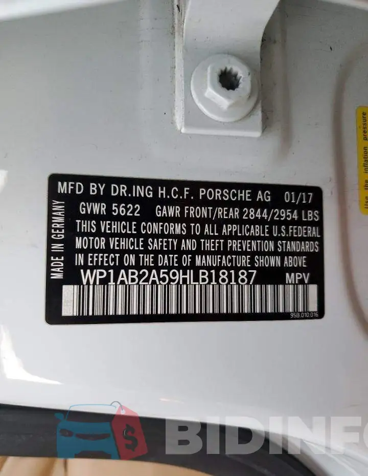WP1AB2A59HLB18187 Photo# 13