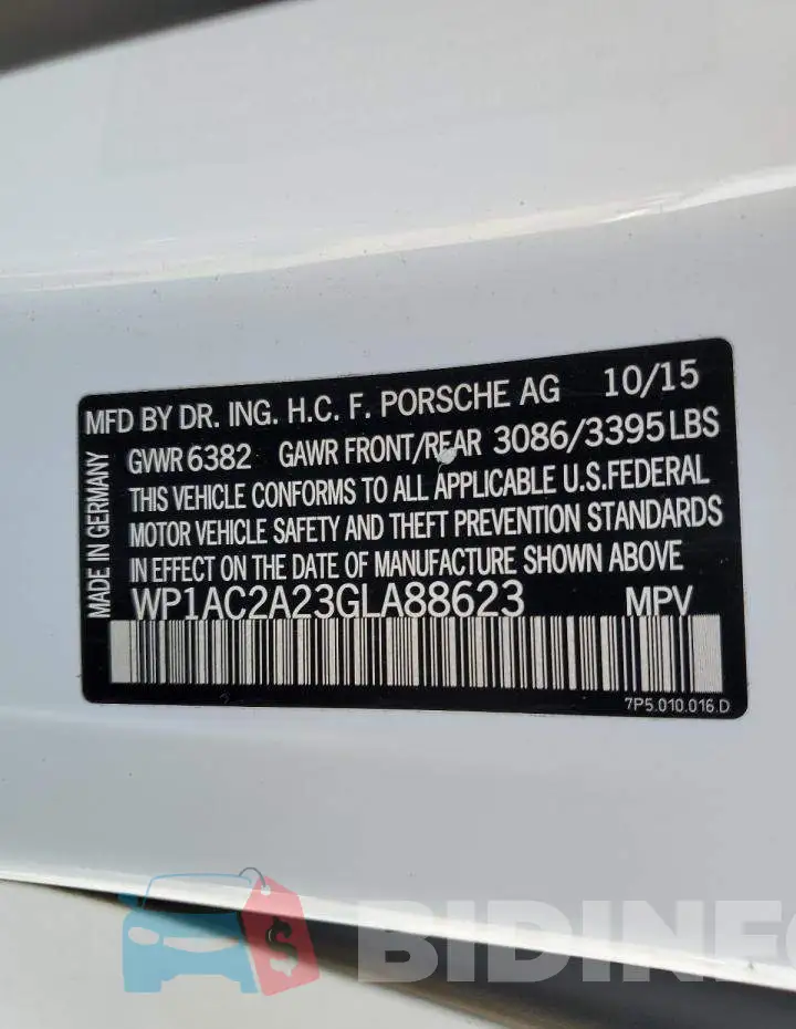 WP1AC2A23GLA88623 Photo# 10