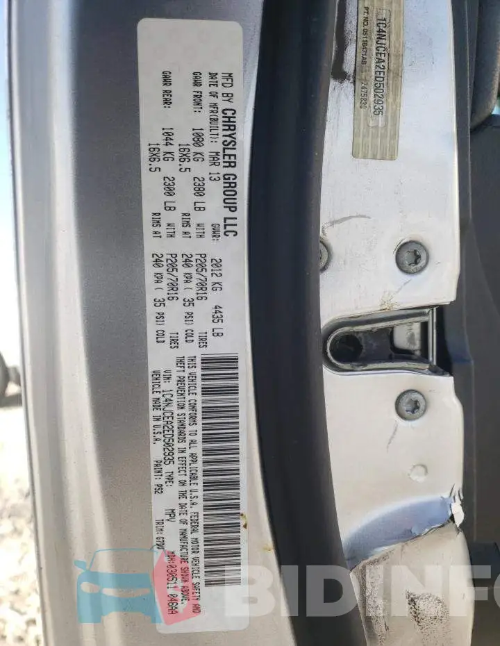1C4NJCEA2ED502935 Photo# 12