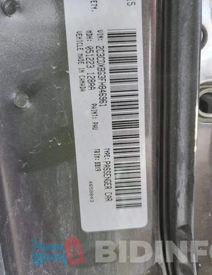 2C3CDXBG3FH846961 Photo# 13