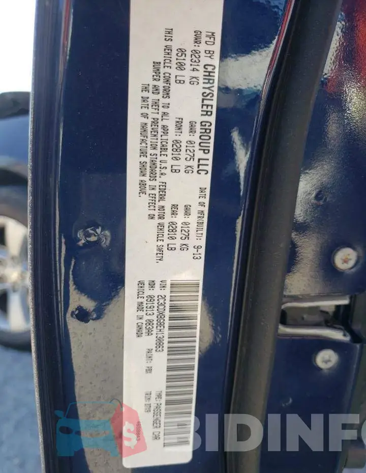 2C3CDXBG8EH130863 Photo# 12