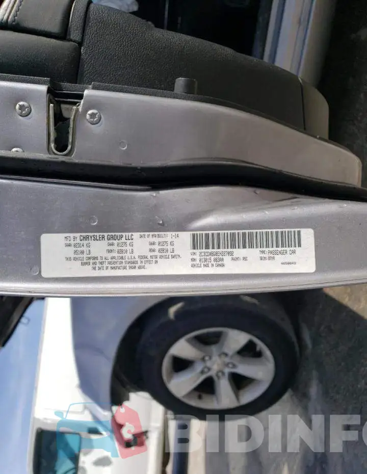 2C3CDXBG8EH227092 Photo# 12