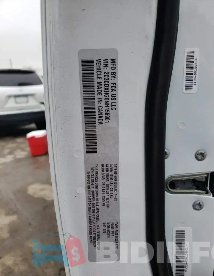 2C3CDXHG0NH156901 Photo# 12