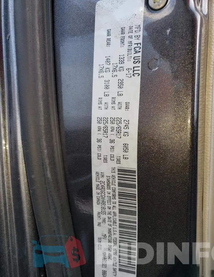 2C4RDGCGXHR818155 Photo# 14