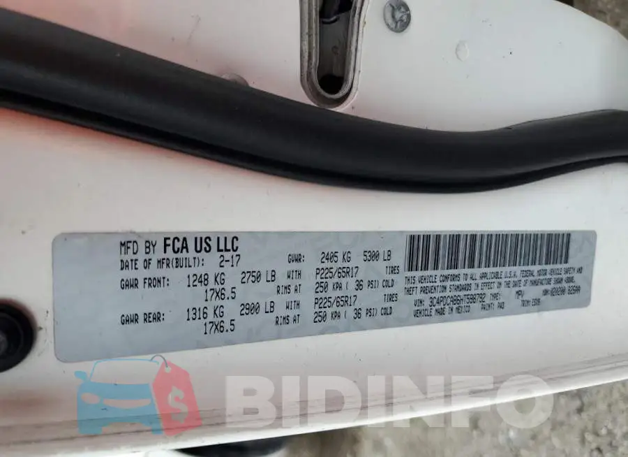 3C4PDCAB6HT598792 Photo# 13