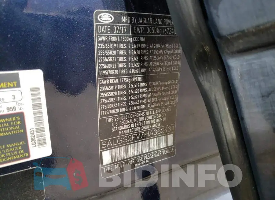 SALGS2FV7HA362431 Photo# 14