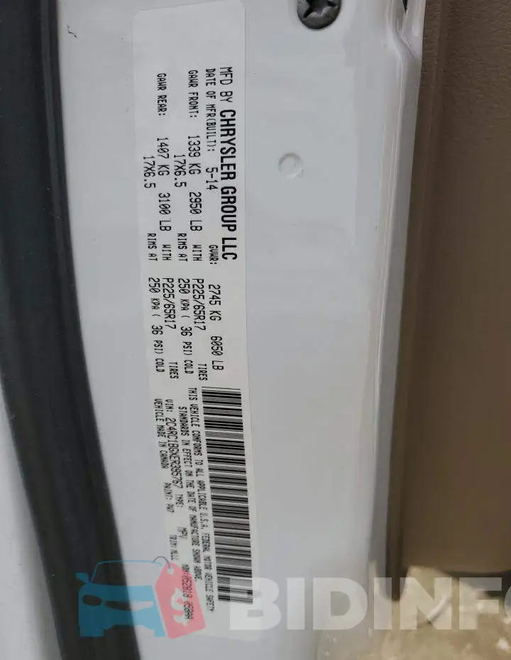 2C4RC1BGXER395767 Photo# 14