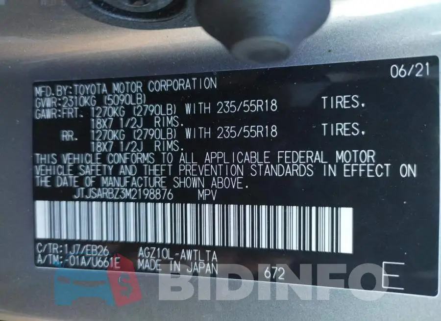 JTJSARBZ3M2198876 Photo# 12