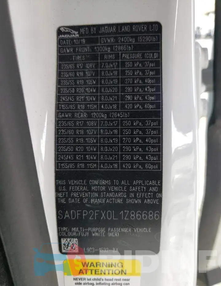 SADFP2FX0L1Z86686 Photo# 14