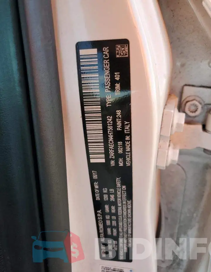 ZARFAECN4H7561242 Photo# 13