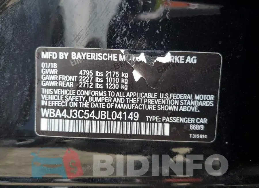 WBA4J3C54JBL04149 Photo# 12