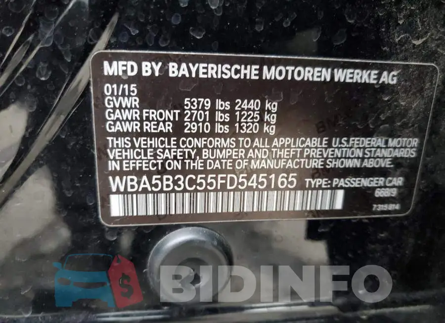 WBA5B3C55FD545165 Photo# 12