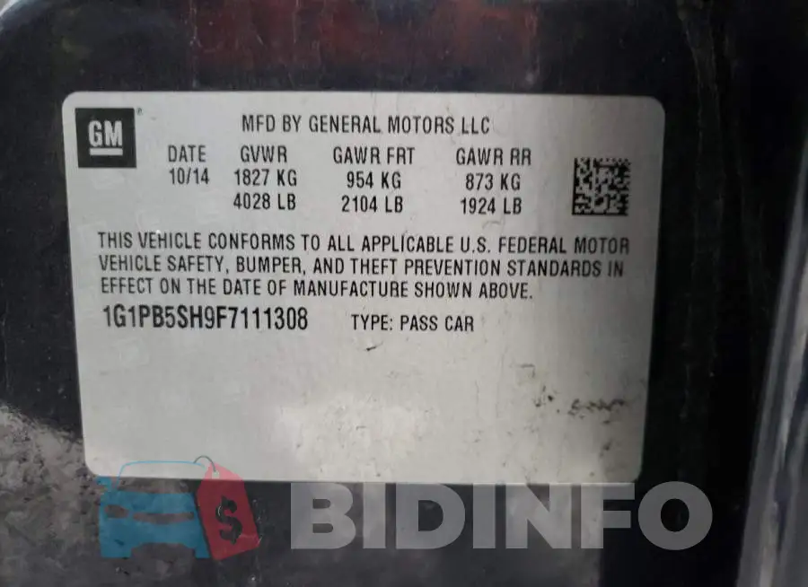 1G1PB5SH9F7111308 Photo# 12