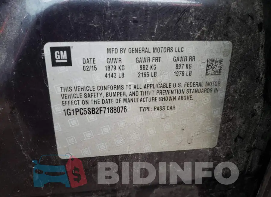 1G1PC5SB2F7188076 Photo# 12