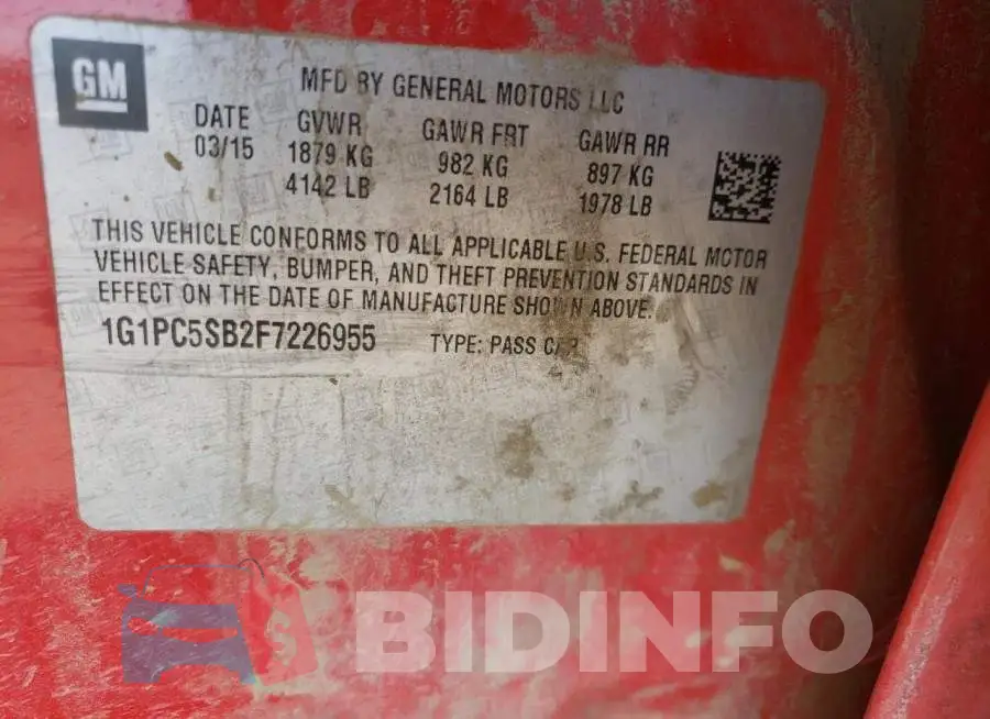 1G1PC5SB2F7226955 Photo# 10