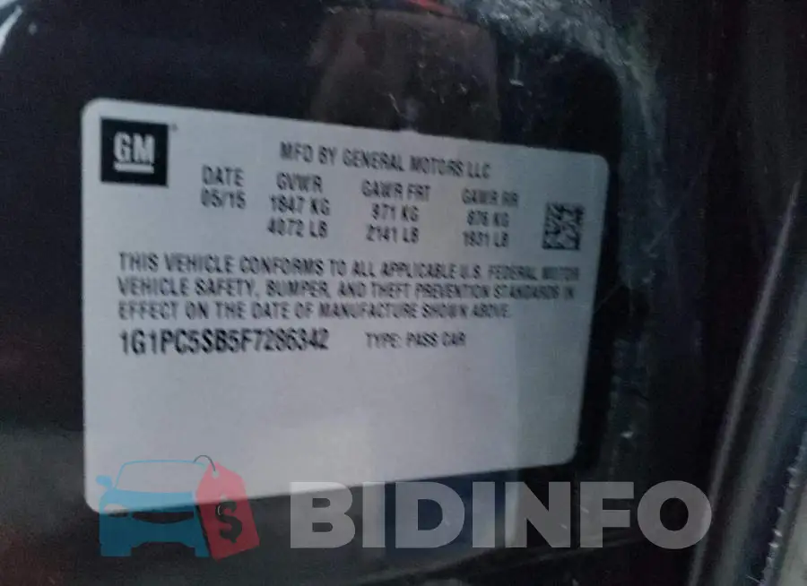 1G1PC5SB5F7286342 Photo# 12