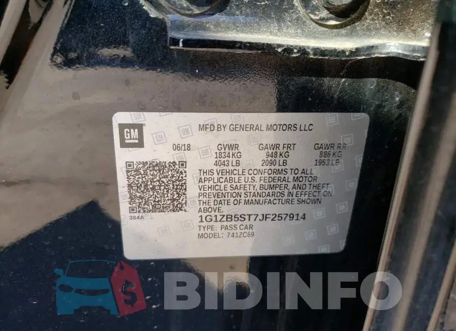 1G1ZB5ST7JF257914 Photo# 12