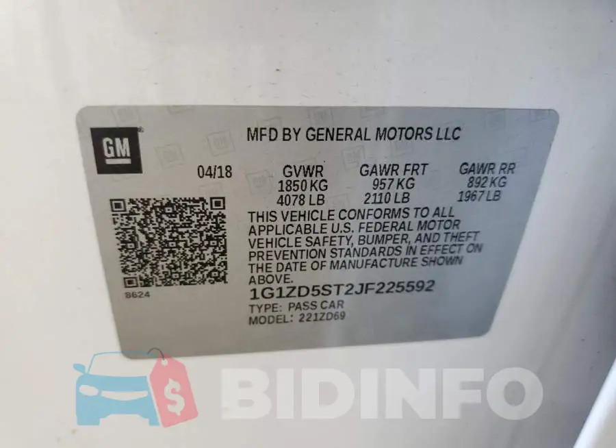 1G1ZD5ST2JF225592 Photo# 10
