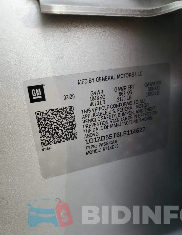 1G1ZD5ST6LF114627 Photo# 12