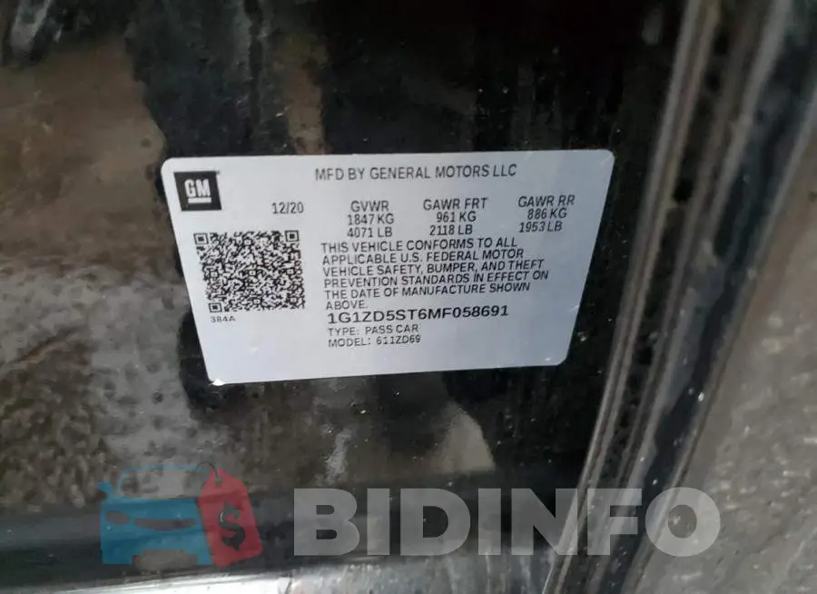 1G1ZD5ST6MF058691 Photo# 12