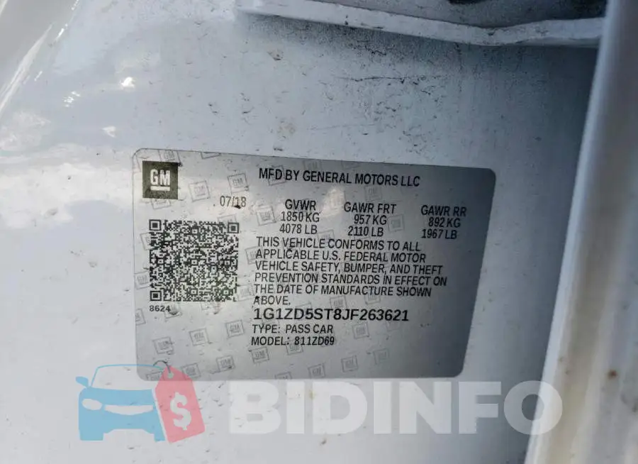 1G1ZD5ST8JF263621 Photo# 12