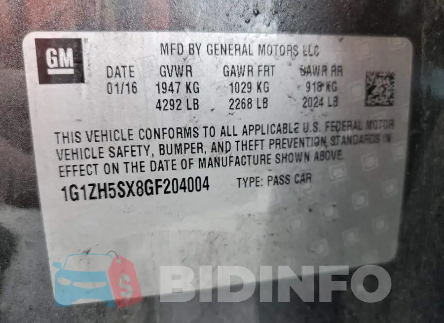 1G1ZH5SX8GF204004 Photo# 12