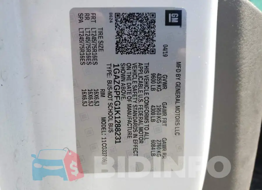 1GAZGPFG1K1288231 Photo# 10