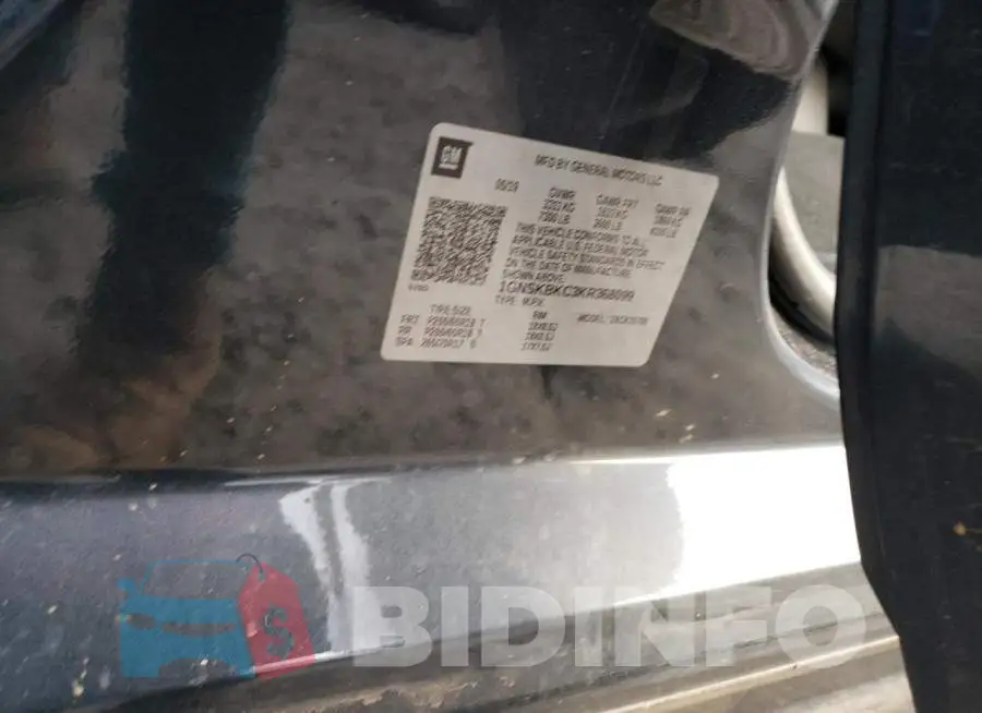 1GNSKBKC3KR368099 Photo# 13