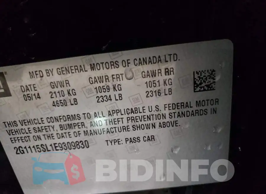 2G1115SL1E9309830 Photo# 12