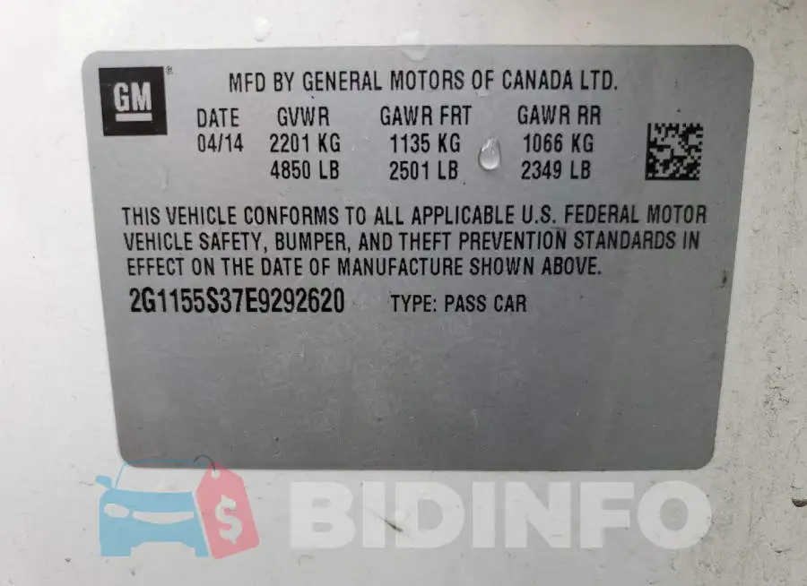 2G1155S37E9292620 Photo# 12