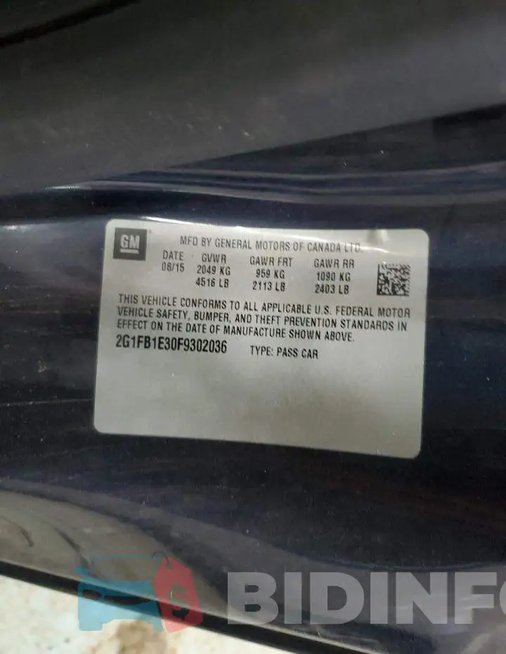 2G1FB1E30F9302036 Photo# 12