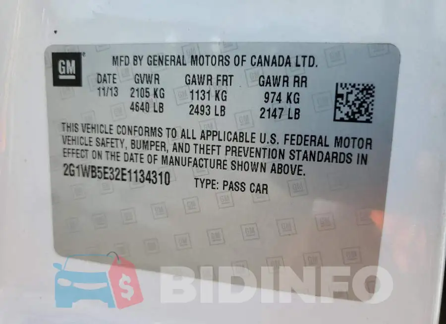 2G1WB5E32E1134310 Photo# 12